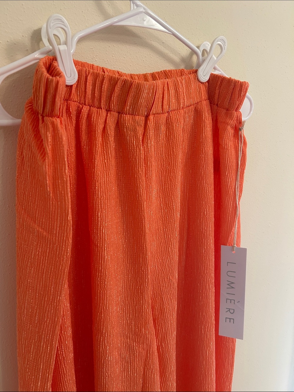 Lumière Bright Orange Wide-Leg Pants - Picture 6 of 10